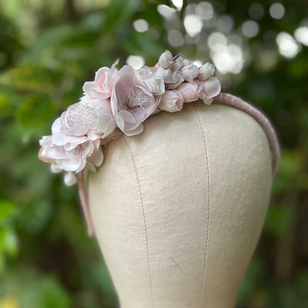 Vintage Silk Cherry Blossom Headband
